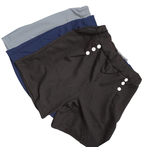 Ladies Fancy Button Shorts