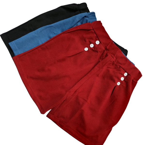 Ladies Fancy Button Shorts