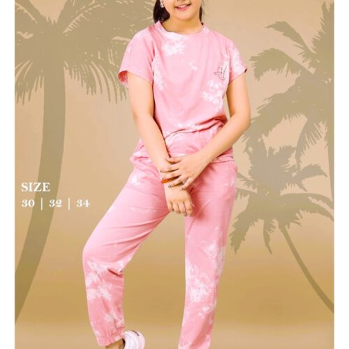 Girls Tie-Dye Jogger Set Baby Pink- Godzee