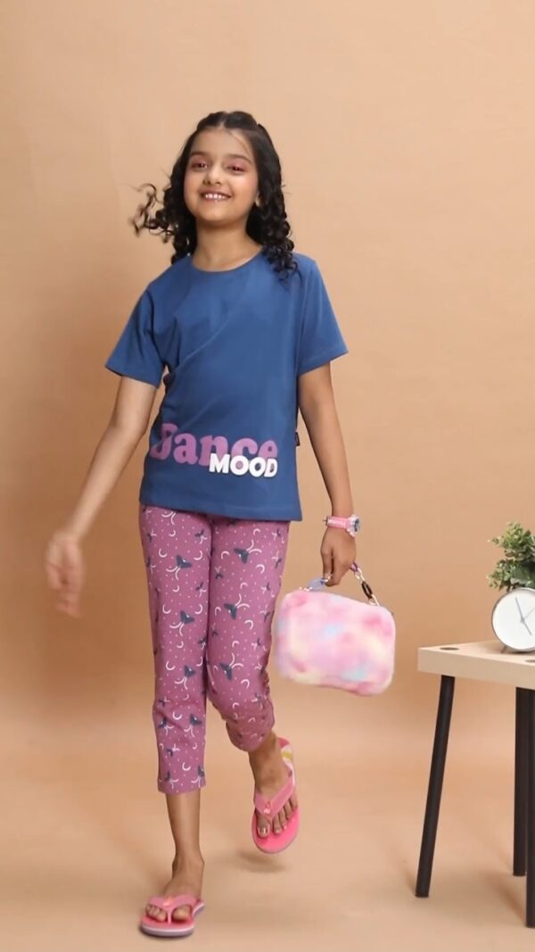 GIRLS 7 STAR PAYJAMA SET Blue - Godzee