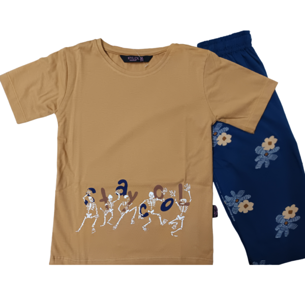 Girls 7 Star Capri T Shirt & Pant SET Godzee