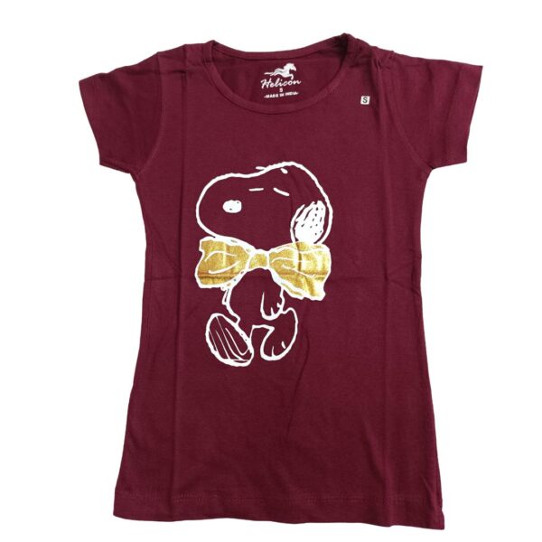 HONEY BEE GIRLS TOP MAROON-GODZEE