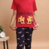 GIRLS 7 STAR PAYJAMA SET RED-GODZEE