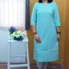 Kurti Leharia Straight Cut Boat Drop Neck - Godzee