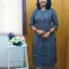 Kurti Leharia Straight Cut Stripes with Collar Neck - Godzee