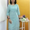 Kurti Leharia Straight Cut with Ball Boat Neck - Godzee