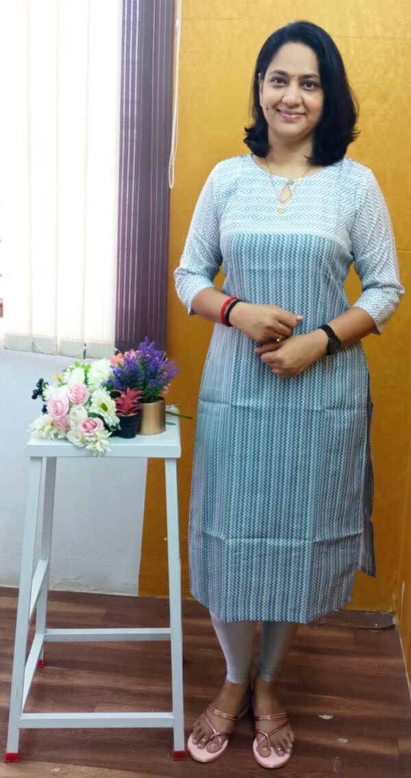 Kurti Leharia Straight Cut Boat Drop Neck - Godzee