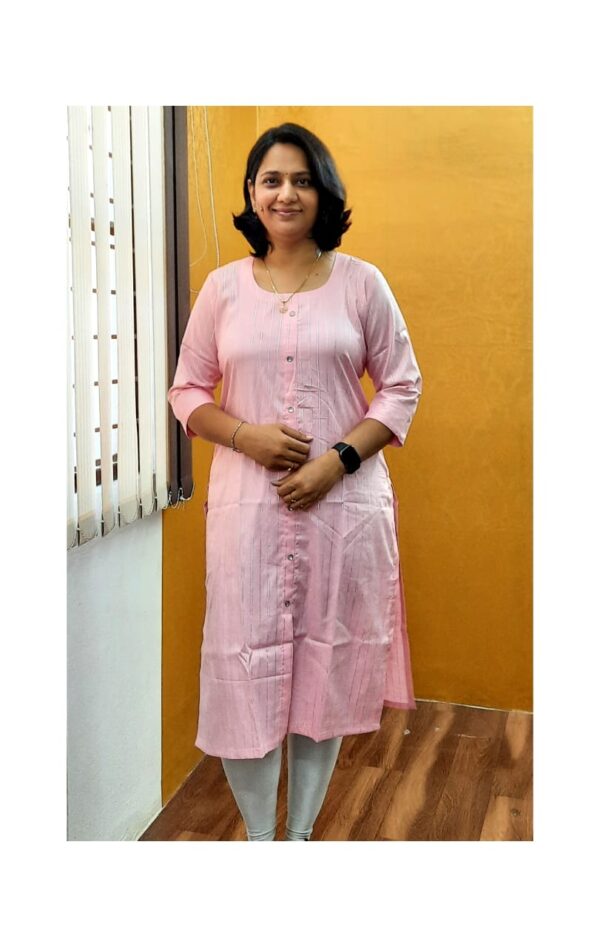 Kurti Leharia Straight Cut with Glittering Line - Godzee