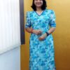 Kurtis Organza Linen Cotton Mixed Top Straight Cut - Godzee