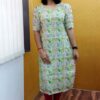 Kurtis Organza Linen Cotton Mixed Top Straight Cut - Godzee