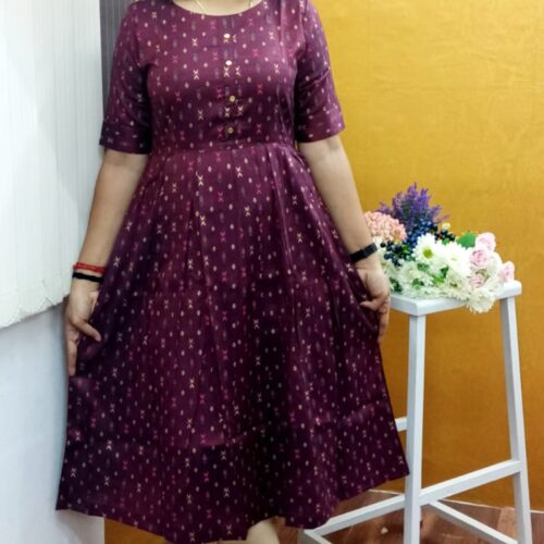 Kurti Lehariya Square Ladies Maxi Top - Godzee