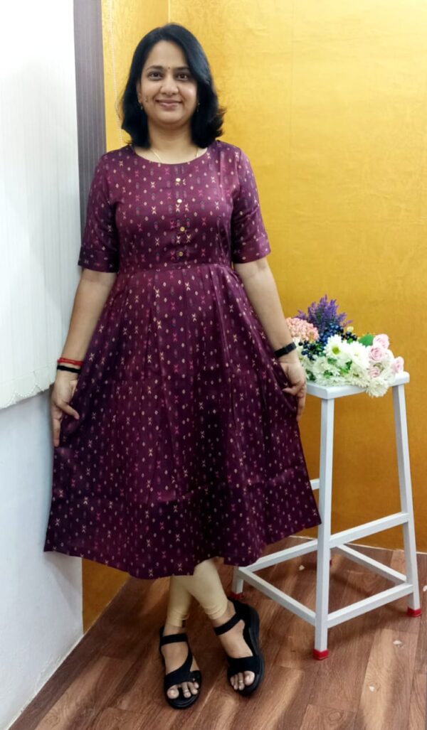 Kurti Lehariya Square Ladies Maxi Top - Godzee