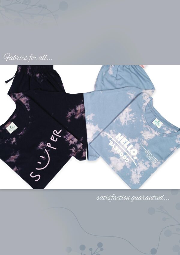 Kids Unisex Tie & Dye Bermudas T-Shirt and Shorts Set