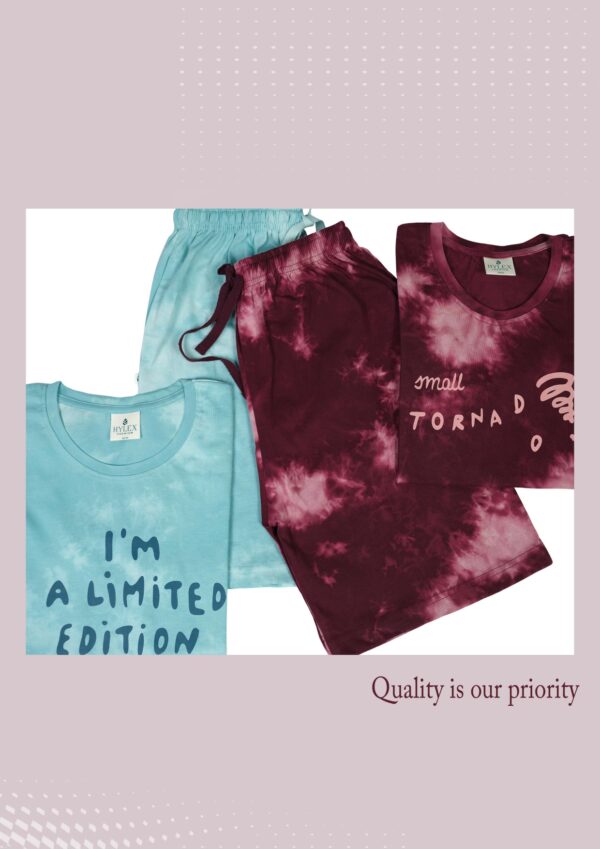 Kids Unisex Tie & Dye Bermudas T-Shirt and Shorts Set