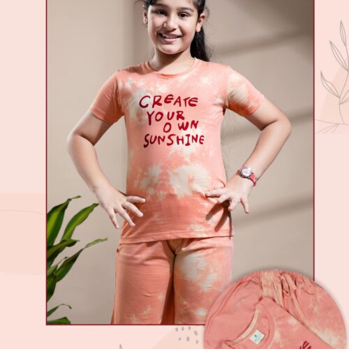 Kids Unisex Tie & Dye Bermudas T-Shirt and Shorts Set