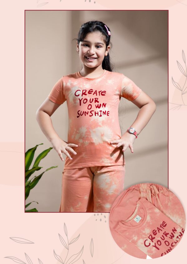 Kids Unisex Tie & Dye Bermudas T-Shirt and Shorts Set
