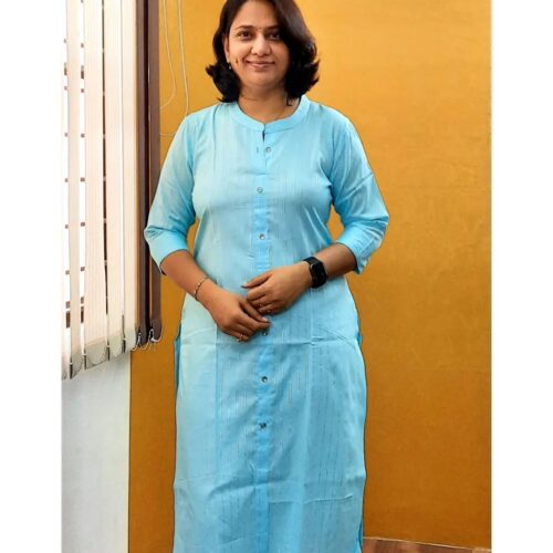 Kurti Leharia Straight Cut with Glittering Line - Godzee
