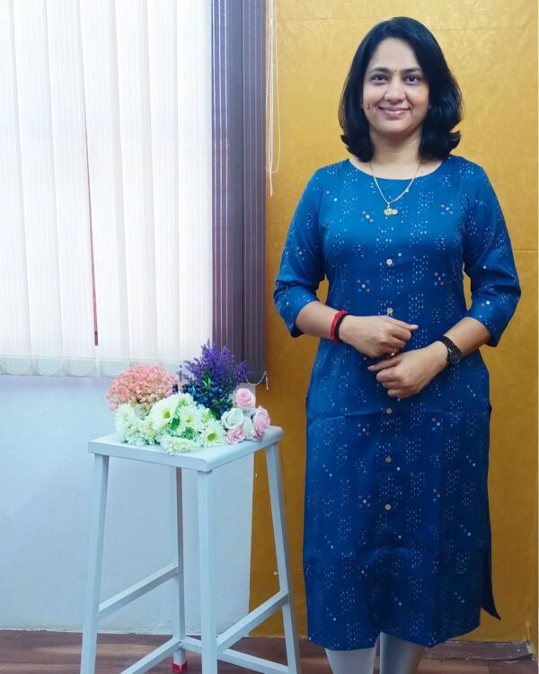 Kurti Standard Shapes Print - Straight Cut Boat Neck-Godzee