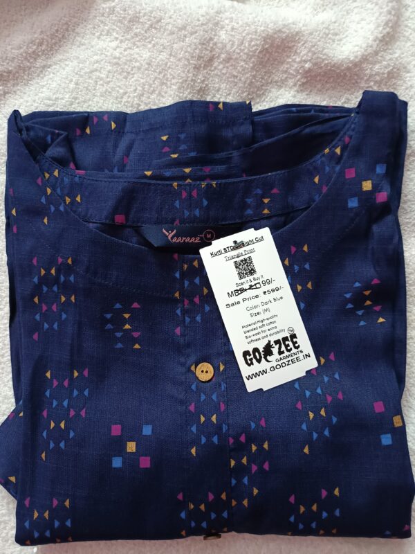 Kurti Standard Shapes Print - Straight Cut Boat Neck-Godzee