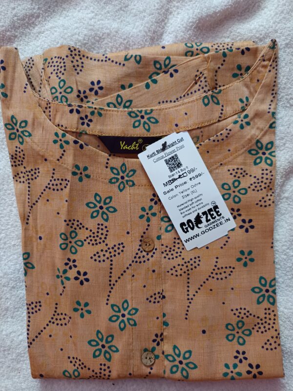 Kurti Flower Model - Straight Cut Boat Neck - Godzee