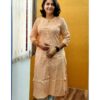 Kurti Standard Stripes Print - Straight Cut Collar Neck - Godzee